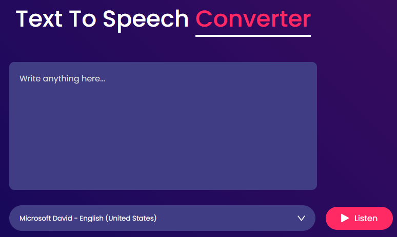 Text to Speech Converter